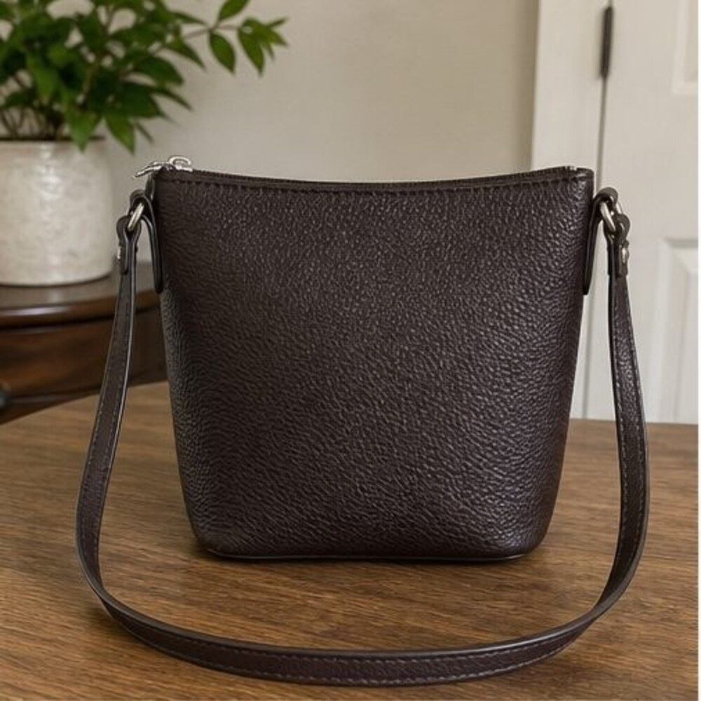 Gray Quilted Crossbody Bag